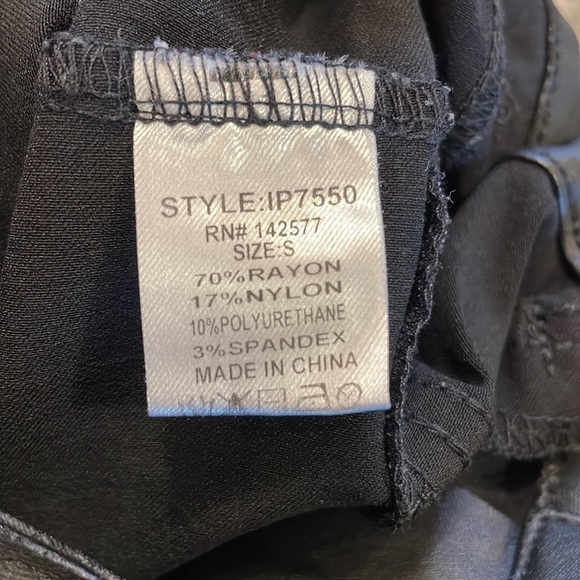 Fashionnova Skinny Faux Leather Stretch Jeans Size S Moto Biker Grunge - Picture 8 of 11